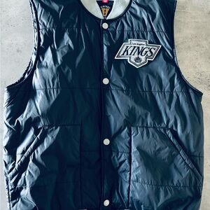 Vintage Mitchell & Ness Los Angeles Kings Black Puffer Vest